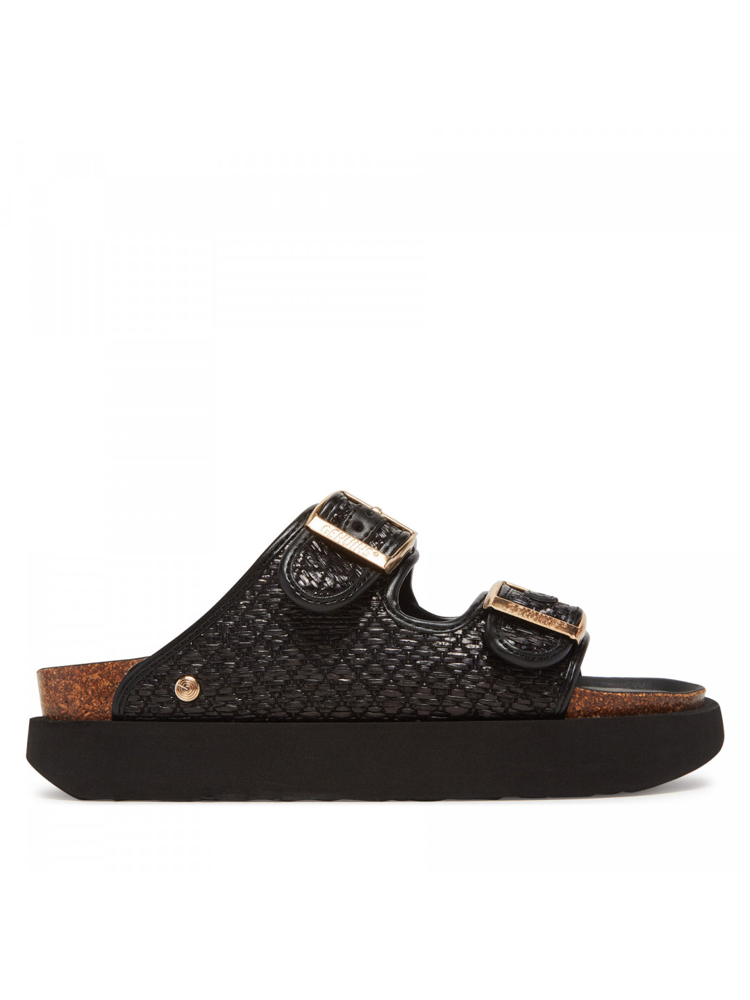 Nazouváky Genuins Hawaii Raffia G106362 Černá